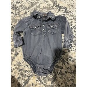 Rafter C Baby Boys‎ Pearl Snap Western Shirt Size 6 Months
